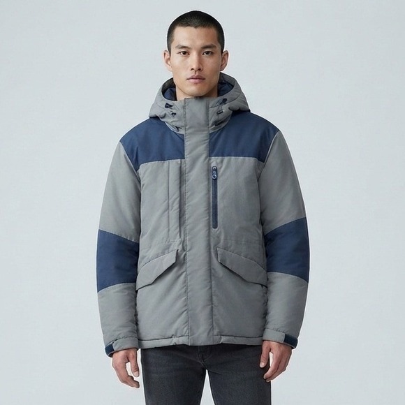Claocpanic Other - Ciaopanic Mens Hooded‎ Insulated Winter Jacket Olive Green Navy Blue Size L